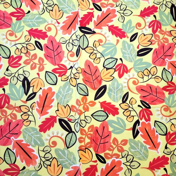 Fall Leaf Cotton Fabric 1yd x 44 In My Pumpkin Patch Autumn Quilt M'Liss Crafts - Picture 1 of 8